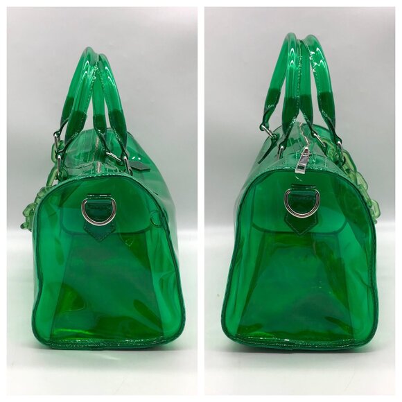 Like Dreams Green Iced Out Hologram Satchel Bag - Picture 3 of 11